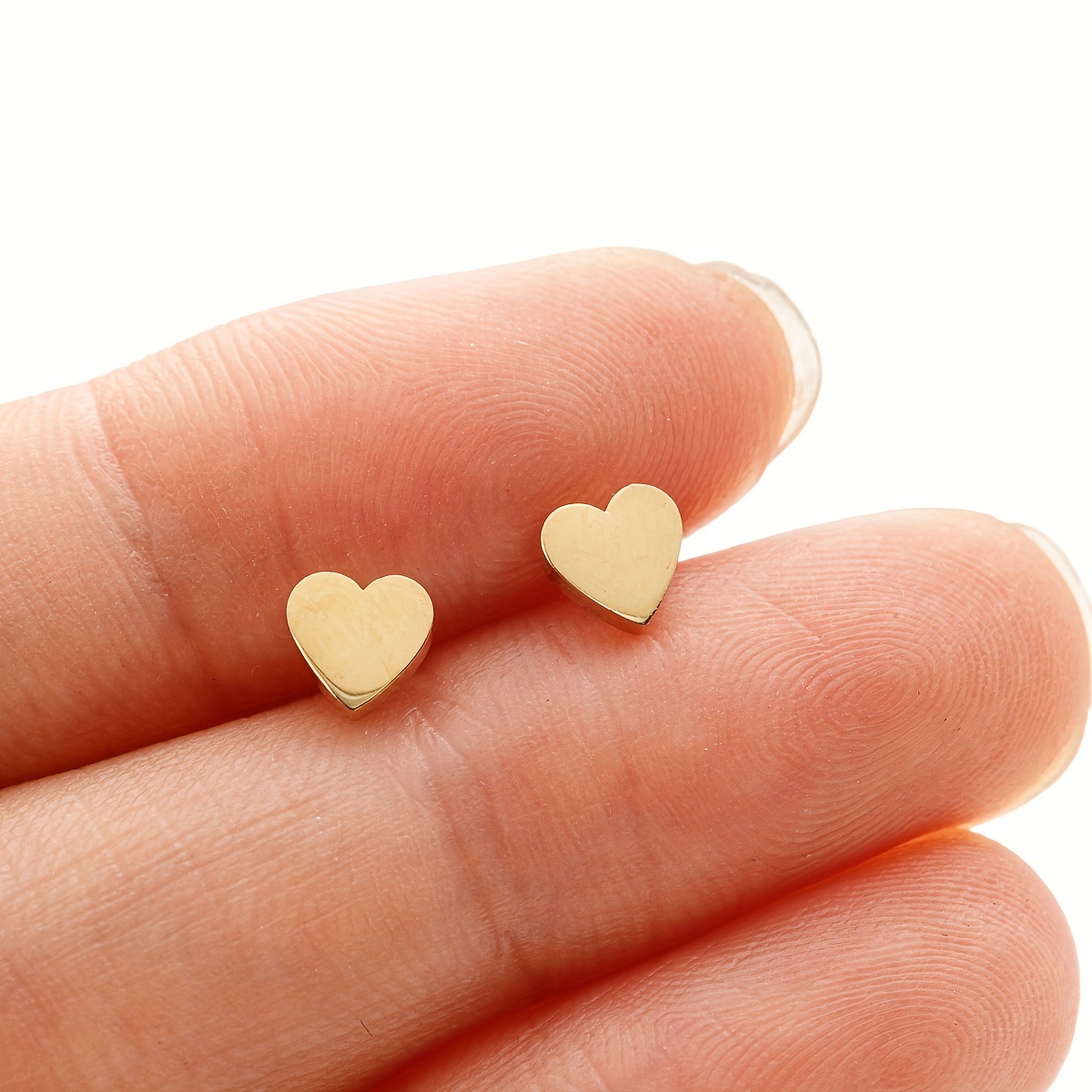 Heart Shaped Stud Earrings For Men Party
